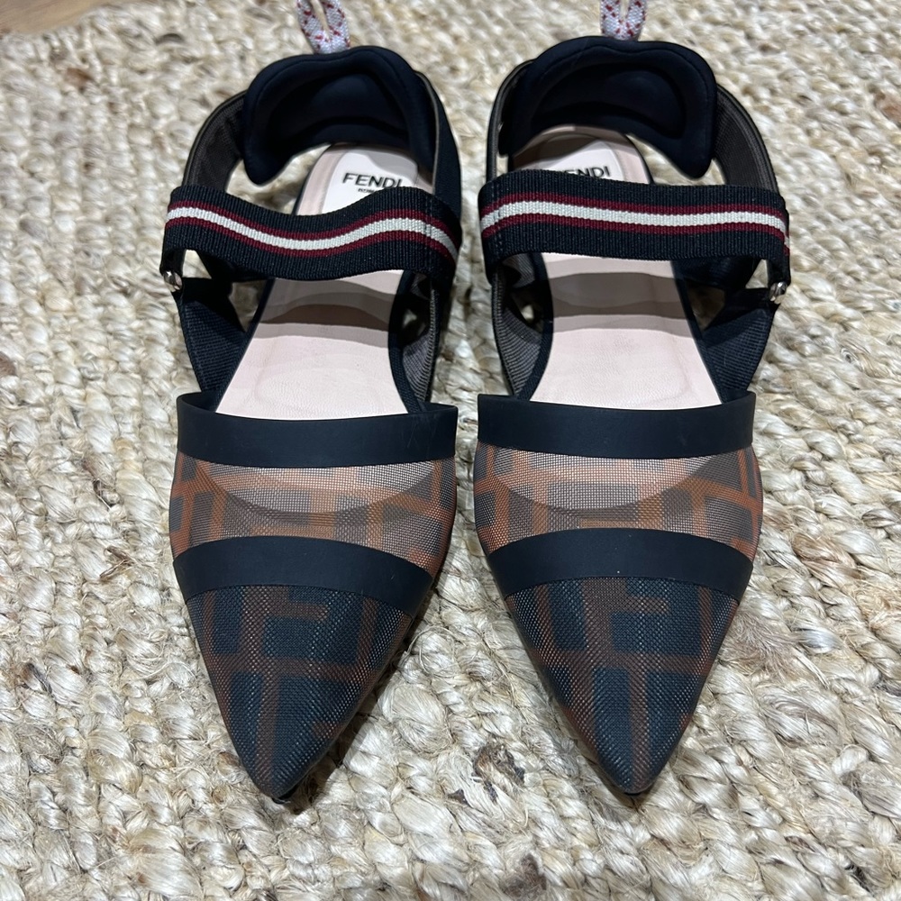 Fendi Colobri Slingback Flats